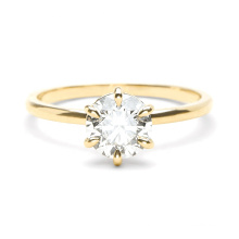 Solitaire diamond band classic 18 carat gold engagement wedding rings